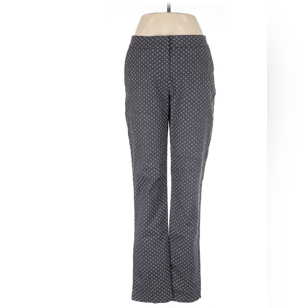 Boden Charcoal Polka Dot Straight Leg Pants